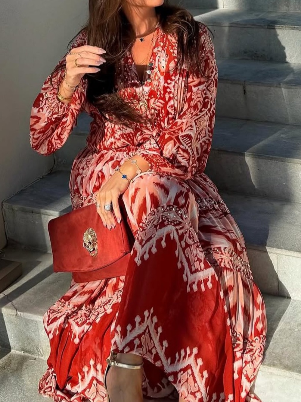 Farm Rio Tapestry Metallic Dress - Picture 9 of 9